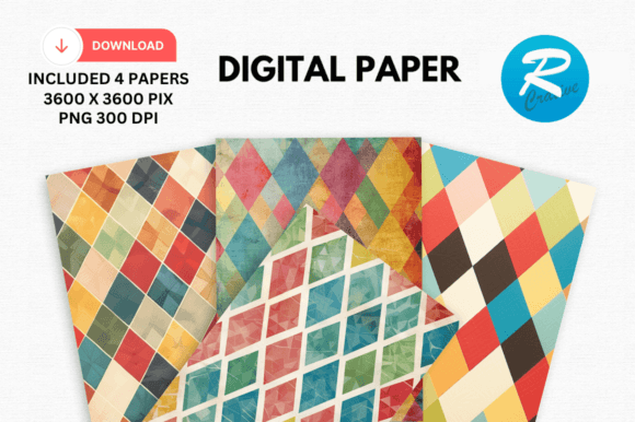 Download Argyle Digital Paper Printable Patterns - Printable Collection