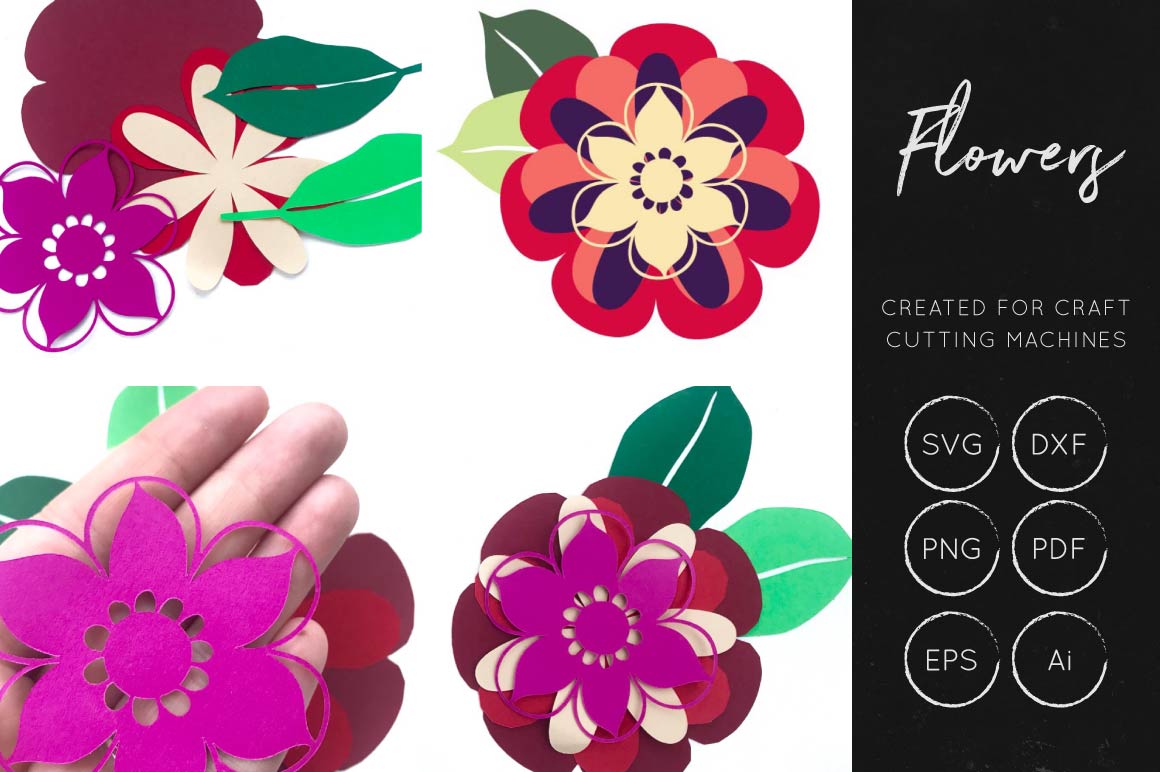 Download 3D Flower Cut File - Flower cut file Collection