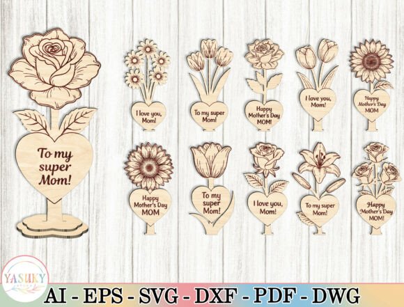 Download Mother’s Day Flower Cut File SVG Bundle - Flower cut file Collection