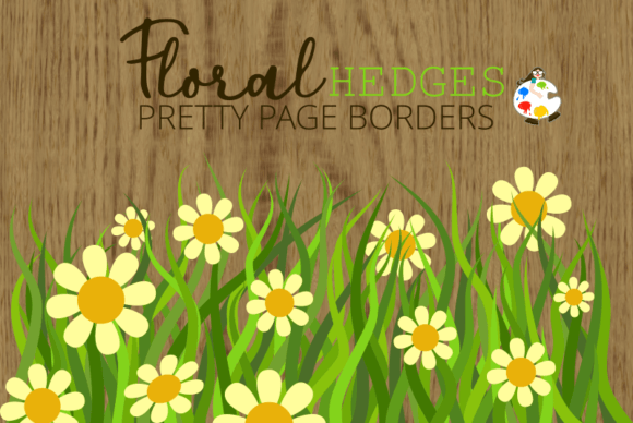 Download Pretty Floral Hedges - Page Border Decor - Border decor Collection
