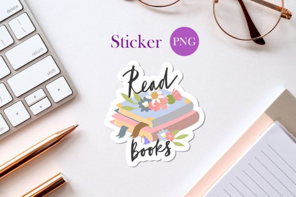 Download Book Lover Printable Sticker PNG - Printable Collection