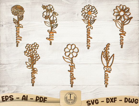 Download Birth Month Flower Cut File SVG Bundle - Flower cut file Collection