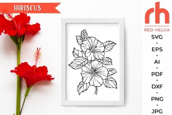 Download Hibiscus SVG, Tropical Flower Cut File - Flower cut file Collection