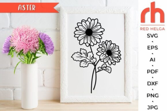 Download Aster SVG, Virgo Flower Cut File - Flower cut file Collection