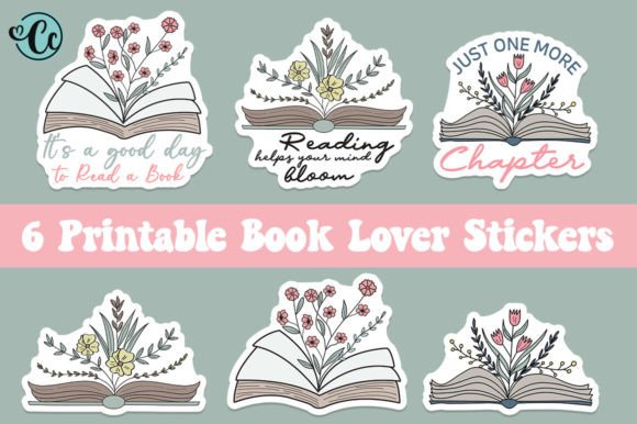 Download Printable Book Lover Stickers PNG Sticke - Printable Collection