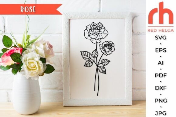 Download Rose SVG, Gemini Flower Cut File - Flower cut file Collection