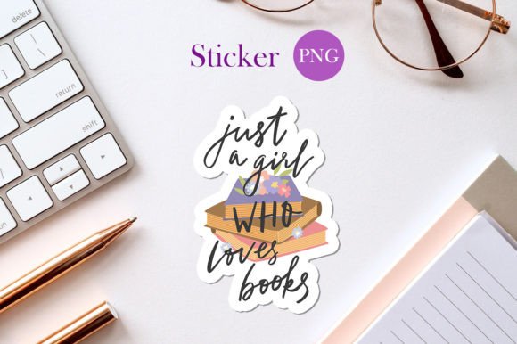 Download Book Lover Printable Sticker - Printable Collection